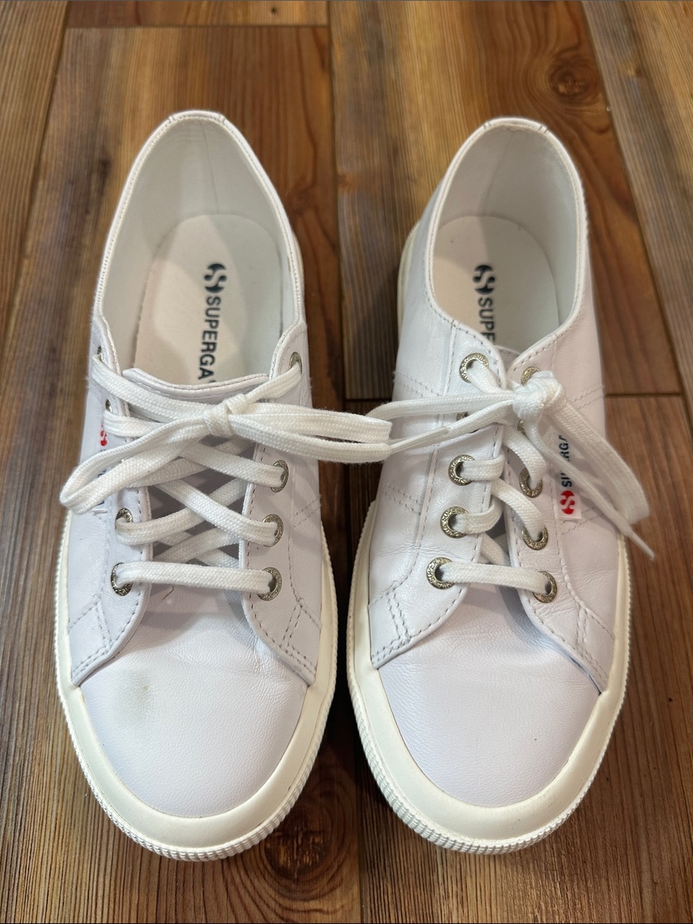 Superga White Low-Top Canvas Sneakers